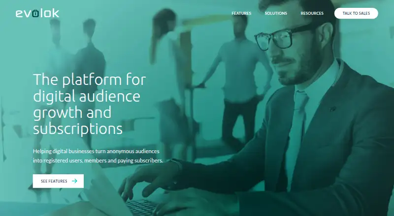 The Evolok homepage