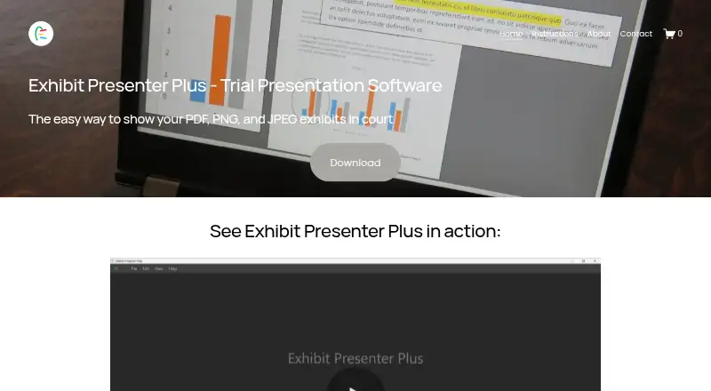 The Exhibit Presenter Plus homepage