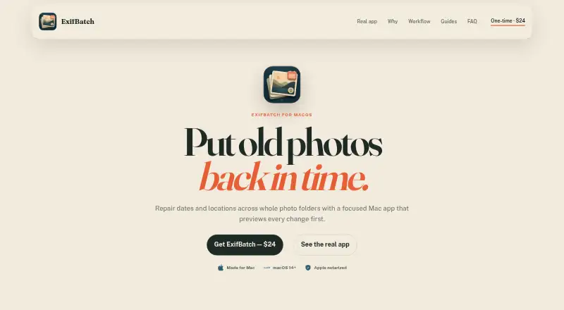 The ExifBatch homepage
