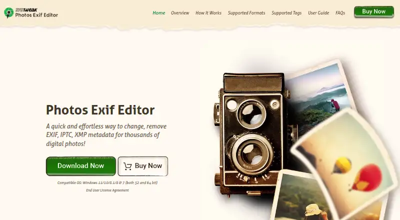 The Photos Exif Editor homepage