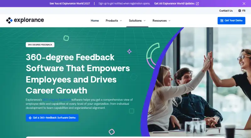 The Blue 360 homepage