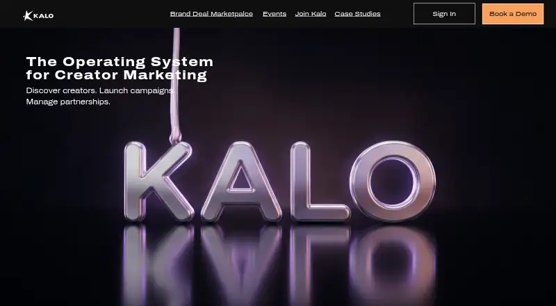 The Kalo homepage