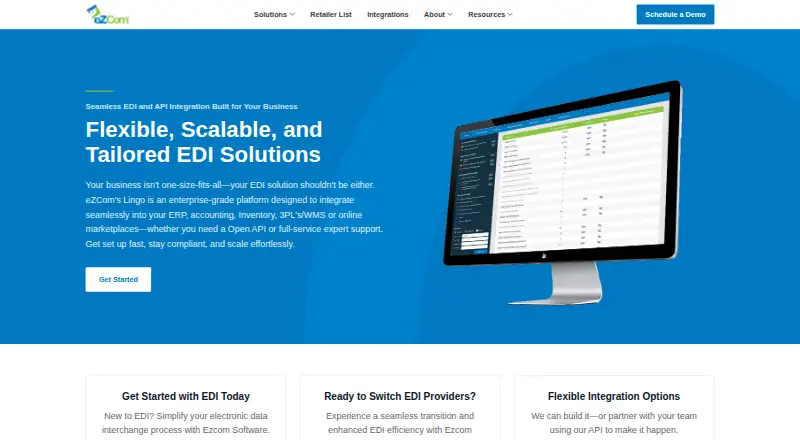 The eZCom EDI (Lingo) homepage