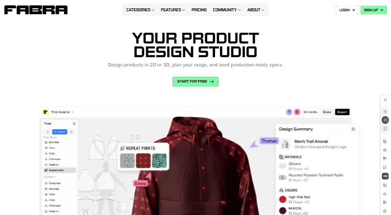 The Fabra homepage