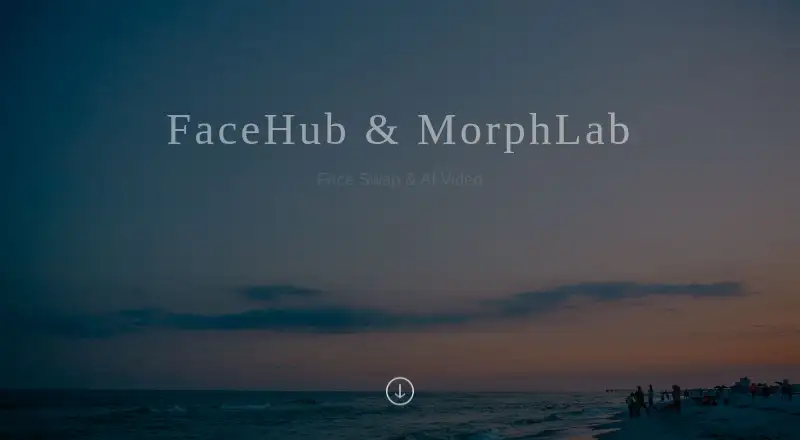 The FaceHub homepage