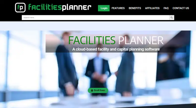 The Facilities Planner homepage