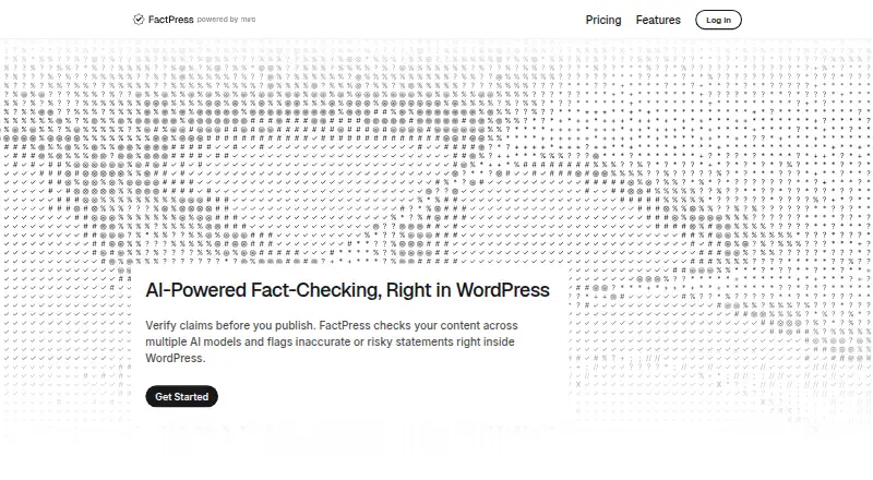 The FactPress homepage