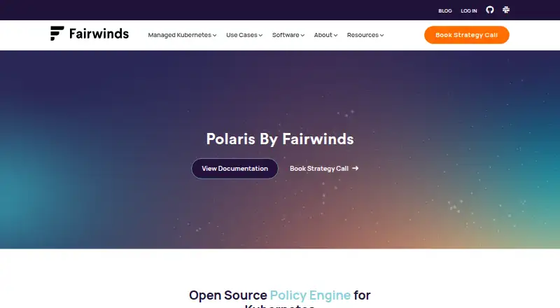 The Fairwinds Polaris homepage