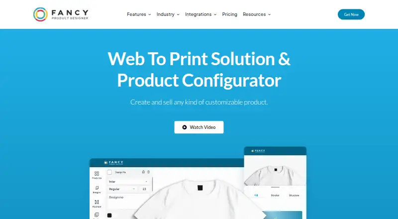 The Fancy Product Designer homepage