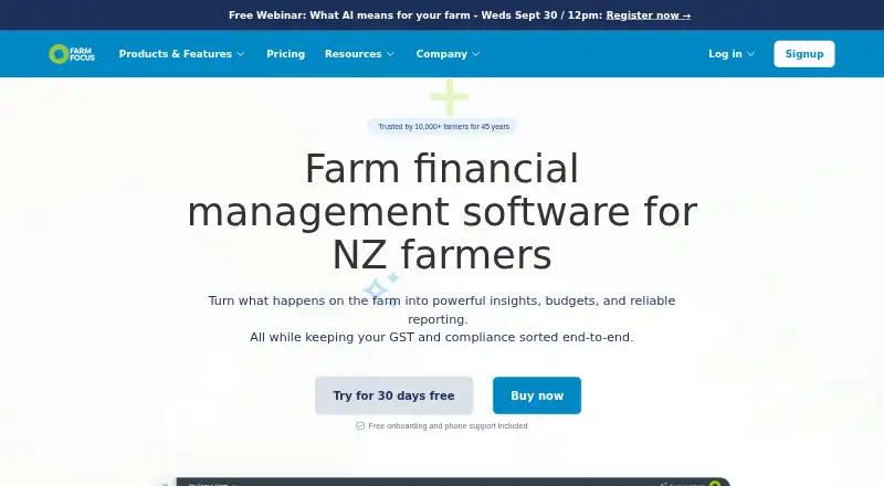 The Farm Focus homepage