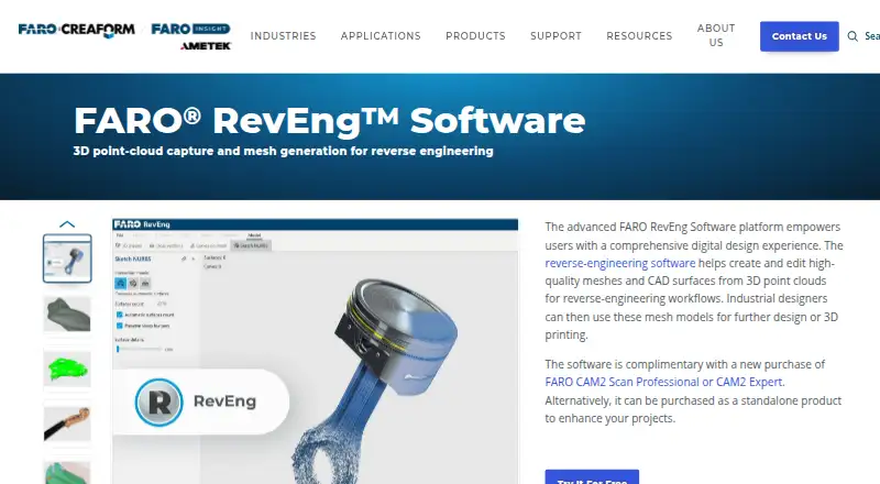 The FARO RevEng homepage