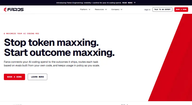 The Faros AI homepage