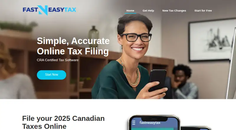 The FastnEasyTax homepage