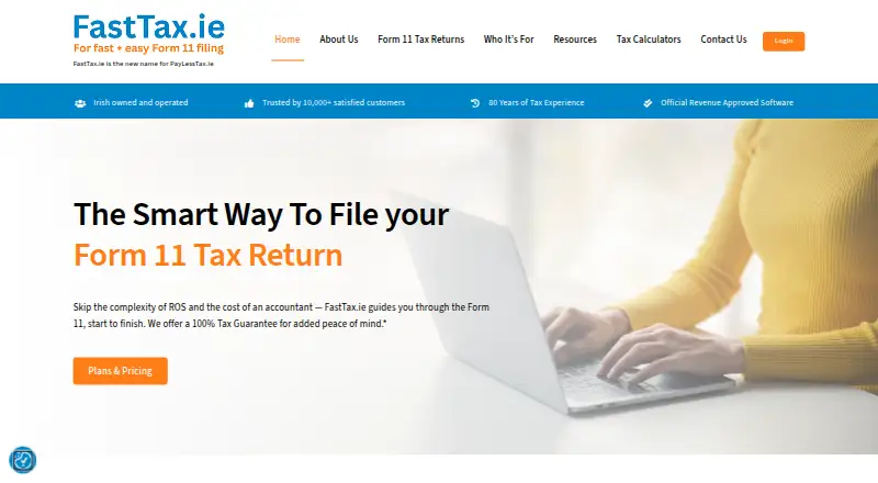 The FastTax homepage