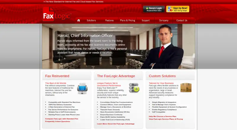 The FaxLogic homepage