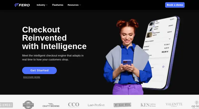 The FERO Smart Checkout homepage