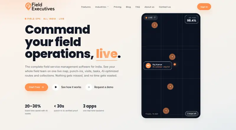 The FieldExecutives homepage