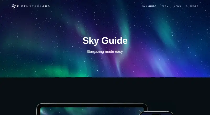 The Sky Guide homepage