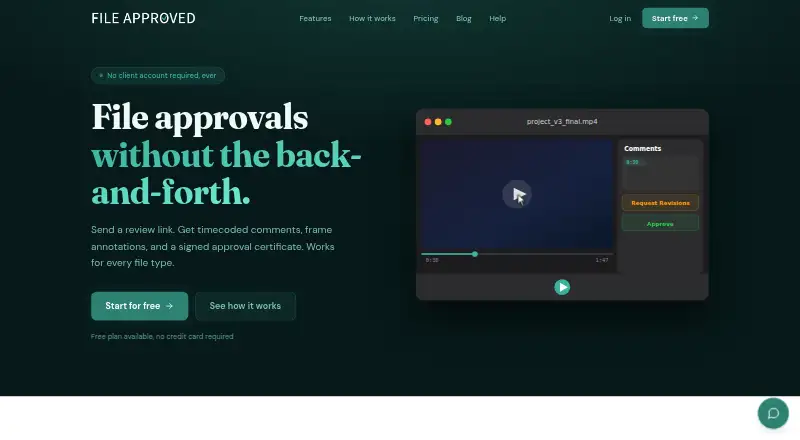 The File Approved homepage