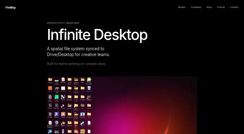 The FileMap Desktop homepage