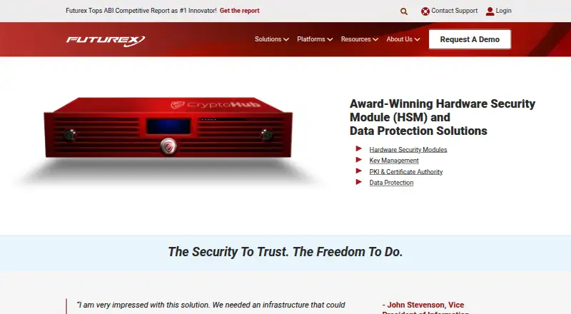 The Futurex Cloud Data Security homepage