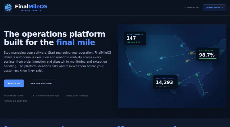 The FinalMileOS homepage