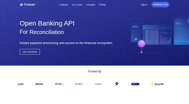 The Finexer homepage