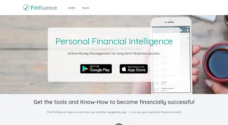 The Finfluence homepage