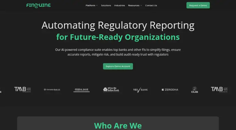 The Finguine homepage