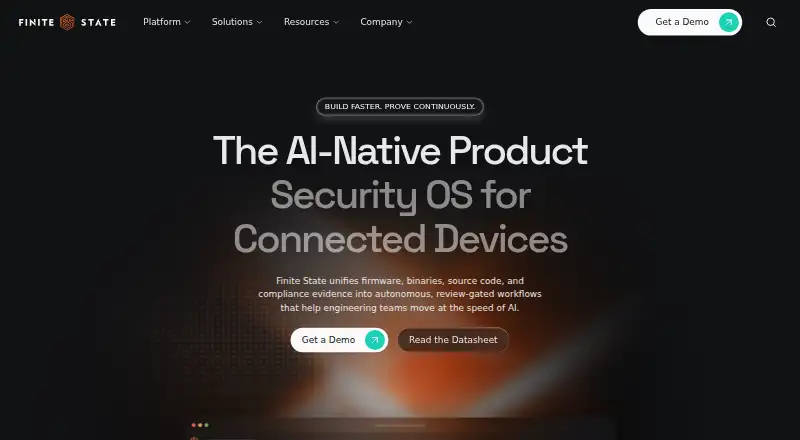The Finite State Platform homepage