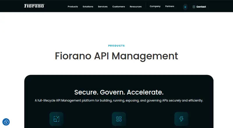The Fiorano API Management homepage