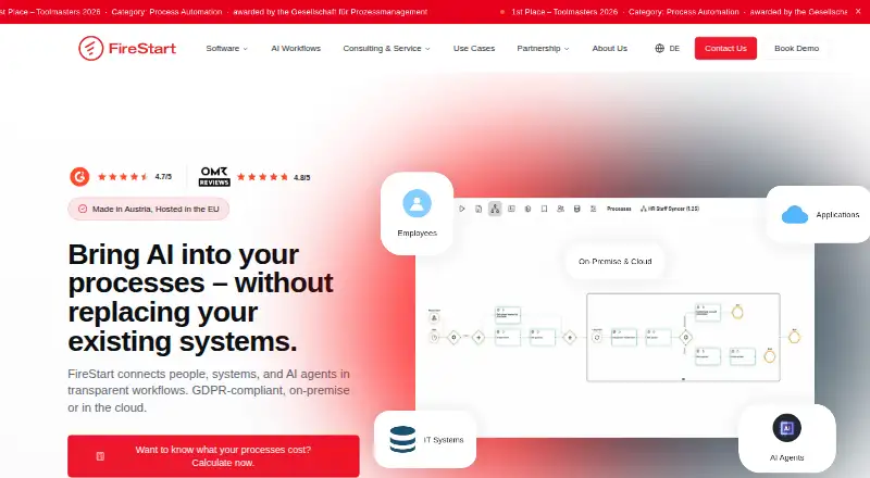 The FireStart homepage
