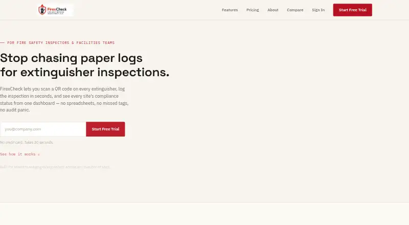 The FirexCheck homepage
