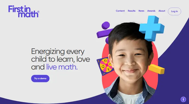 The First In Math homepage
