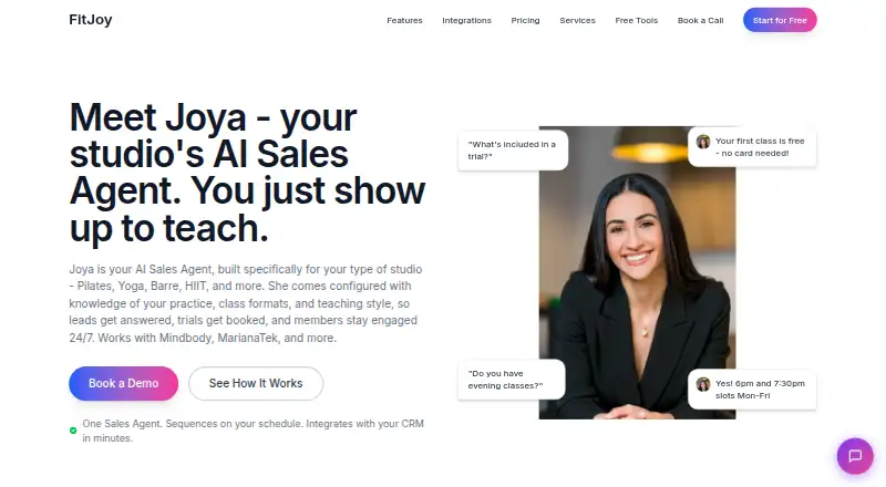 The FitJoy homepage