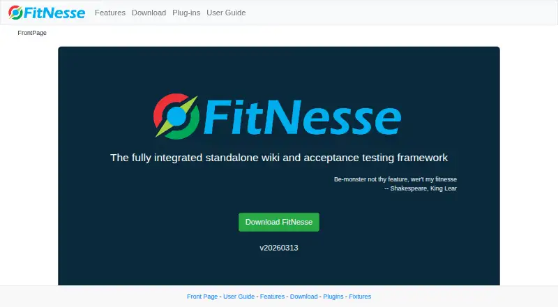 The FitNesse homepage