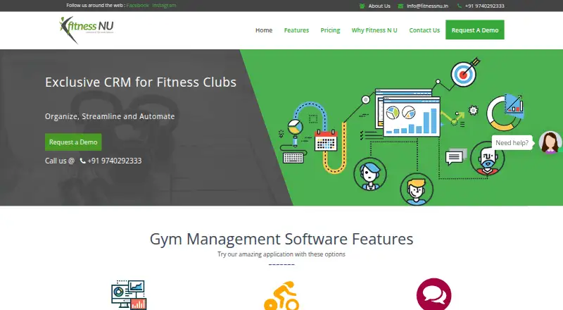 The Fitness N U homepage