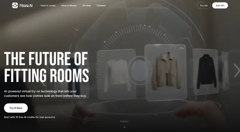 The Fitora AI homepage