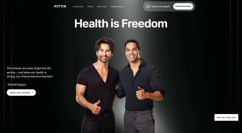 The FITTR homepage