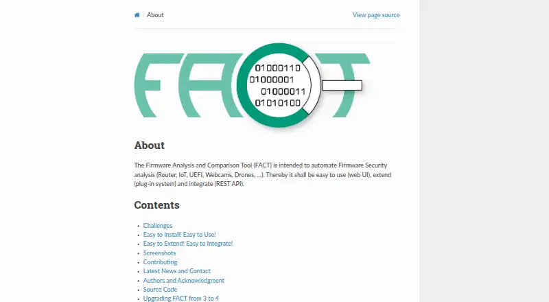 The FACT homepage