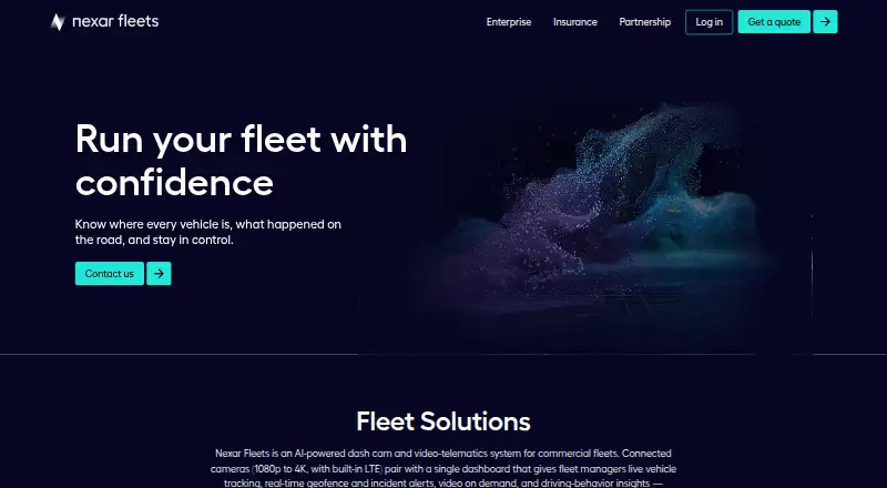 The Nexar Fleets homepage