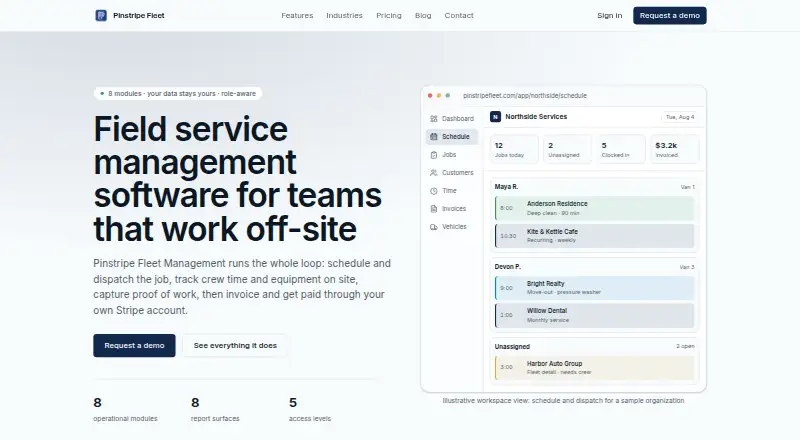 The Pinstripe Fleet homepage