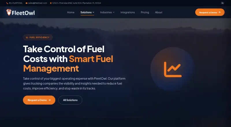 The FleetOwl Fuel Management homepage