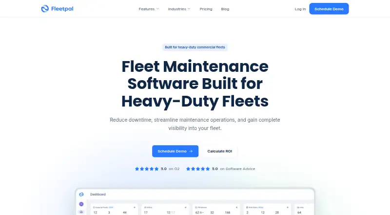 The FleetPal homepage