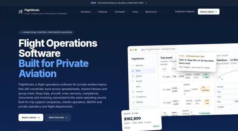 The FlightStratix homepage