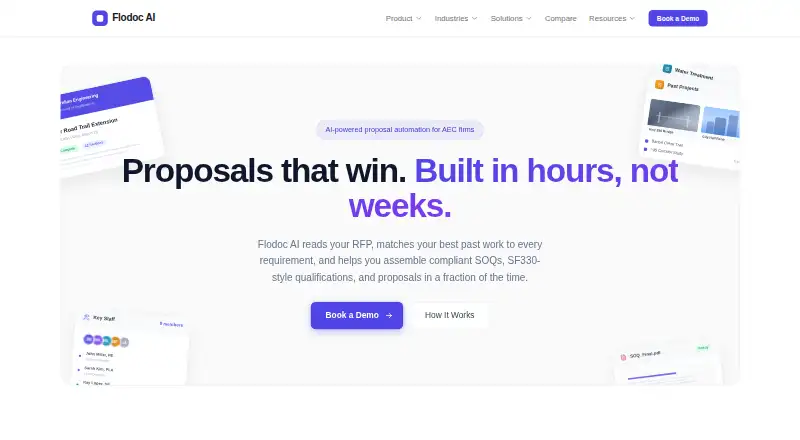 The Flodoc AI homepage