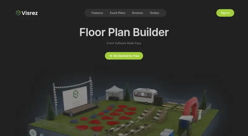 The Visrez Floor Plan Builder homepage