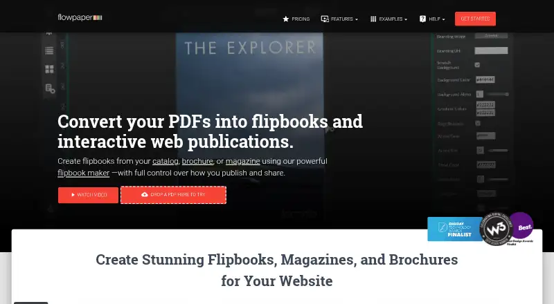 The FlowPaper homepage