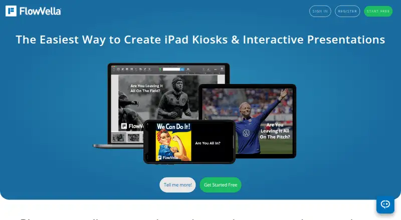 The FlowVella homepage