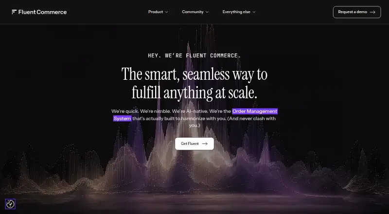 The Fluent Commerce homepage